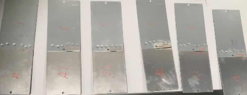 Fig. 1 Aluminium and galvanized steel testing plates.