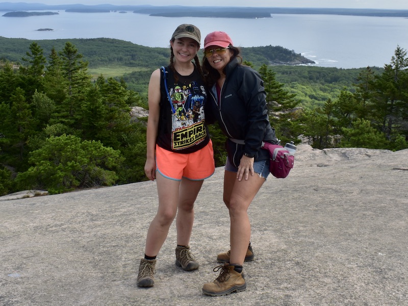 Venesia and her mother in Acadia National Park.