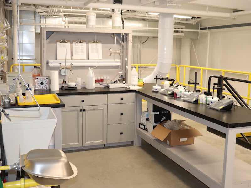 lab at a plating facility